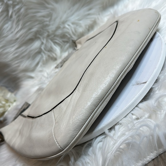 GUC Coach Kristin Python Croc Embossed Cream/Grey Leather Hand/Shoulder Bag - Picture 5 of 16